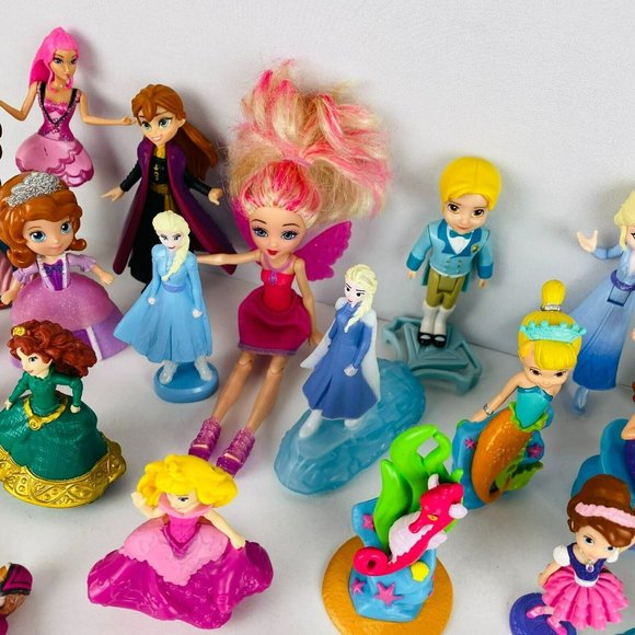 Disney Toy Lot Disney Princesses Toy Figures Varying Sizes Cake Toppers Girls - Picture 7 of 11